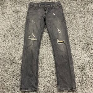 Levi's 511 Mens Jeans Dark Wash Distressed Slim Skinny Fit Size 30